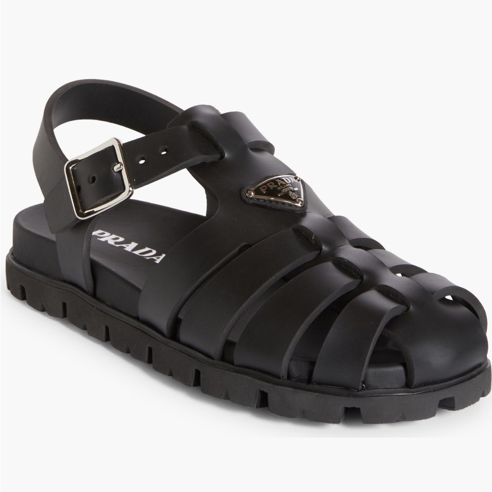Authentic Prada Monolith Fisherman Sandals